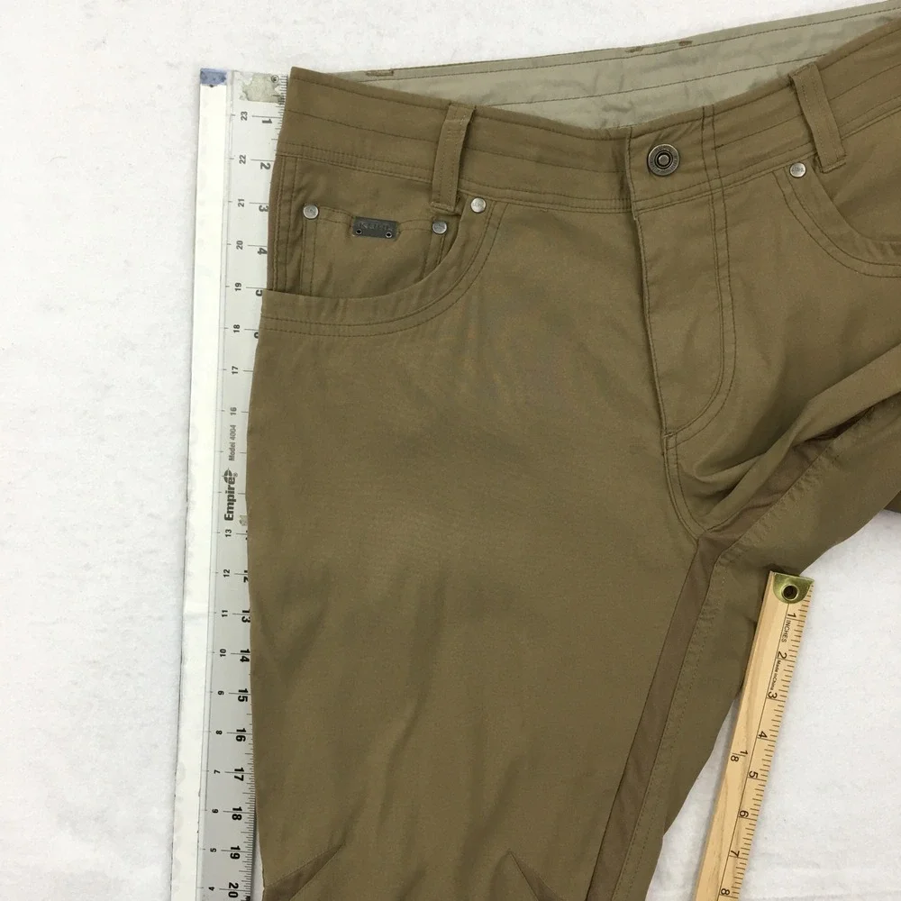 KUHL Renegade Aktion Pants Mens 32x32 Brown Outdoor Hiking Lightweight Trousers